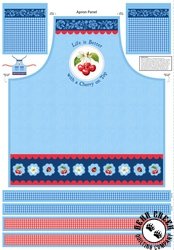 Wilmington Prints Sweet Cherry Apron Panel Wilmington Prints Sweet Cherry Apron Panel