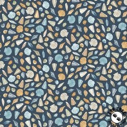 Andover Fabrics High Tide Beachcomber Dark Blue Andover Fabrics High Tide Beachcomber Dark Blue