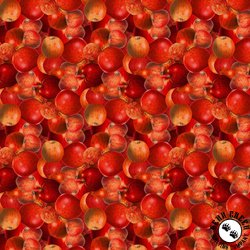 Clothworks The Secret Life of Squirrels III Apples Red
