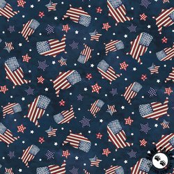 P&B Textiles Farmhouse Americana Wooden Map Toss Navy P&B Textiles Farmhouse Americana Wooden Map Toss Navy