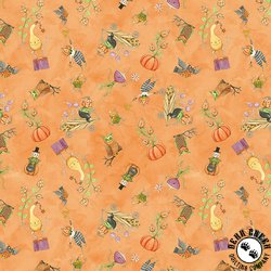 Riley Blake Designs Ghoul Friends Gourds Toss Orange Riley Blake Designs Ghoul Friends Gourds Toss Orange