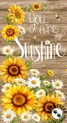 Timeless Treasures You Are My Sunshine Panel Brown