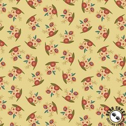 Benartex Follow Your Joy Tossed Roses Medium Citron