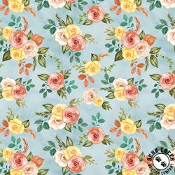 Benartex Gone Country Floral Light Blue