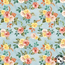 Benartex Gone Country Floral Light Blue Benartex Gone Country Floral Light Blue