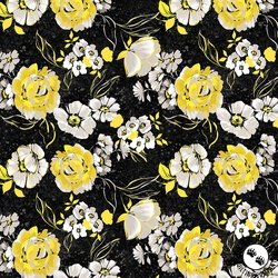 Windham Fabrics Verona Fiori Black