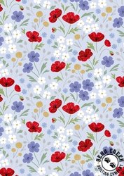 Lewis and Irene Fabrics Forever Blooms Wild Blooms Pale Blue Lewis and Irene Fabrics Forever Blooms Wild Blooms Pale Blue