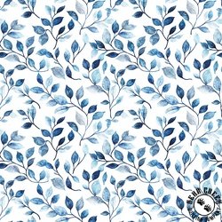 QT Fabrics Mountain Splendor Leaf Vine Blue QT Fabrics Mountain Splendor Leaf Vine Blue