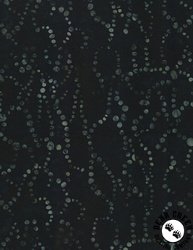 Wilmington Prints Polaris Batiks Dotted Swirls Black
