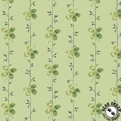 Andover Fabrics Little Clover Stripe Green