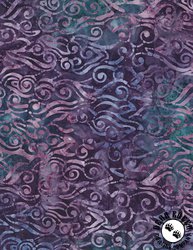 Wilmington Prints Violet Crush Batiks Swirling Waves Dark Purple