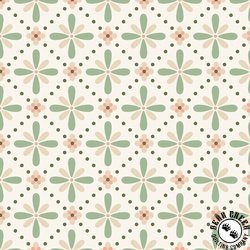 Cloud9 Fabrics Vintage Charm Tea Time Tan/Turquoise