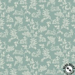 Henry Glass Candlelight and Romance 118 Inch Wide Backing Fabric Toile Aqua Henry Glass Candlelight and Romance 118 Inch Wide Backing Fabric Toile Aqua