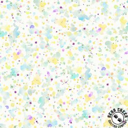 P&B Textiles Sally's Speckle 108 Inch Wide Backing Fabric Paint Splatter Teal/Yellow