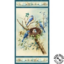 Henry Glass Awakenings Nest Panel Blue Henry Glass Awakenings Nest Panel Blue