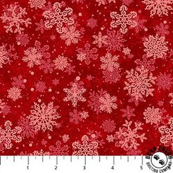 Northcott St. Nicholas Snowflakes 2 Red