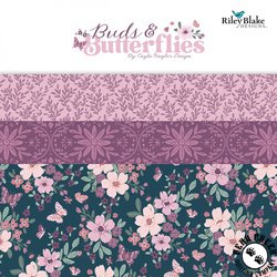 Buds and Butterflies Fat Quarter Bundle by Riley Blake Designs