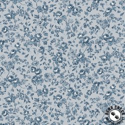 Riley Blake Designs Serenity Blues Flower Toss Gray