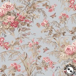 Maywood Studio Meadow Blush Floral Blue