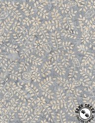 Wilmington Prints Granite Bay Batik Leafy Vines Gray/Cream
