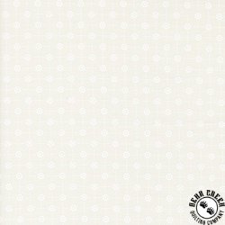 Moda Cottage Charm Pixie Dots Flower Grid Porcelain White