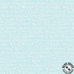 Riley Blake Designs Winter Magic Winter Words Aqua Riley Blake Designs Winter Magic Winter Words Aqua