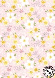 Lewis and Irene Fabrics Joys of Spring Springtide Pastel Pink