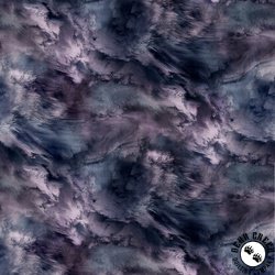 P&B Textiles Sky 108 Inch Wide Backing Fabric Cloudy Sky Silver/Purple