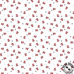 Riley Blake Designs Stars and Stripes Forever Hats White Riley Blake Designs Stars and Stripes Forever Hats White