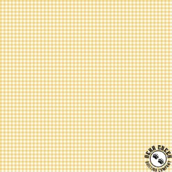 Marcus Fabrics Dandy Pansies Mini Check Yellow