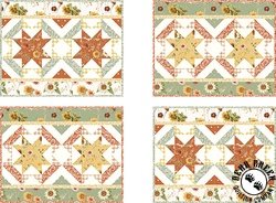 Sunflower Charm Runner and Place Mats Pattern