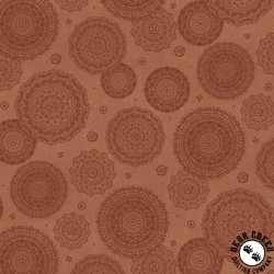 P&B Textiles Floral Chic Tossed Mandalas Dark Peach