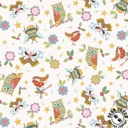 P&B Textiles Things With Wings Animal Toss Ecru/Cream P&B Textiles Things With Wings Animal Toss Ecru/Cream