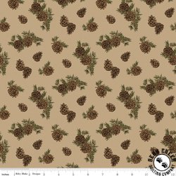 Riley Blake Designs Pine Grove Pinecones Tan