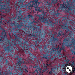 Anthology Fabrics Nouveau Batik Dragonfly Denim