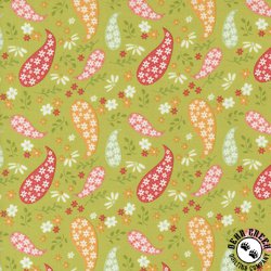 Moda Raspberry Summer Paisley Lime Moda Raspberry Summer Paisley Lime