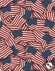 Wilmington Prints Stars of Valor Packed Flags Multi Wilmington Prints Stars of Valor Packed Flags Multi