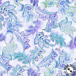 In The Beginning Fabrics Daydreams Large Leave Periwinkle In The Beginning Fabrics Daydreams Large Leave Periwinkle
