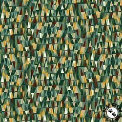 Andover Golden Geometric Green