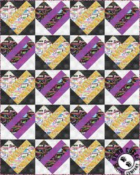 Splotch Graffiti Hearts Free Quilt Pattern