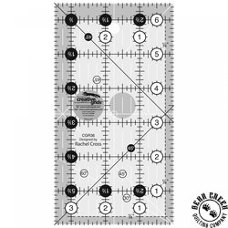 Creative Grids Quilting Ruler 3 1/2 Inch x 6 1/2 Inch