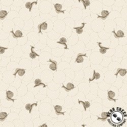 Studio E Fabrics Ashdown Forest Snail Pale Ecru Studio E Fabrics Ashdown Forest Snail Pale Ecru