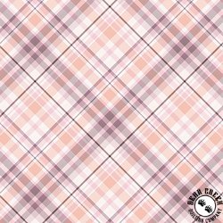 Benartex Sweet Meadow Garden Plaid Peach/Mauve Benartex Sweet Meadow Garden Plaid Peach/Mauve