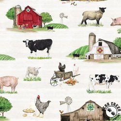 Riley Blake Designs Spring Barn Quilts Main Parchment Riley Blake Designs Spring Barn Quilts Main Parchment