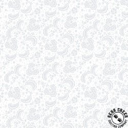 Henry Glass Quilters Flour IV Foulard White on White Henry Glass Quilters Flour IV Foulard White on White