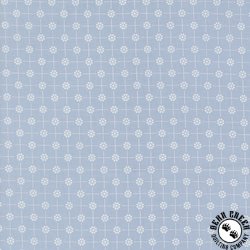 Moda Cottage Charm Pixie Dots Flower Grid Glacier