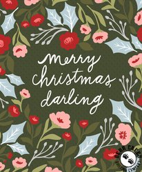 Moda Berry and Pine Merry Christmas Darling Extra Large Panel Moda Berry and Pine Merry Christmas Darling Extra Large Panel