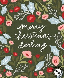 Moda Berry And Pine Merry Christmas Darling Packaged Panel