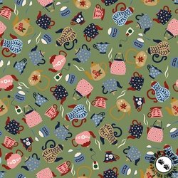 Riley Blake Designs A Spoonful of Sugar Tea and Sugar Green