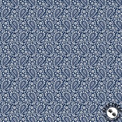 Benartex Classic Keepsakes in Blue Paisley Floral Navy Blue Benartex Classic Keepsakes in Blue Paisley Floral Navy Blue